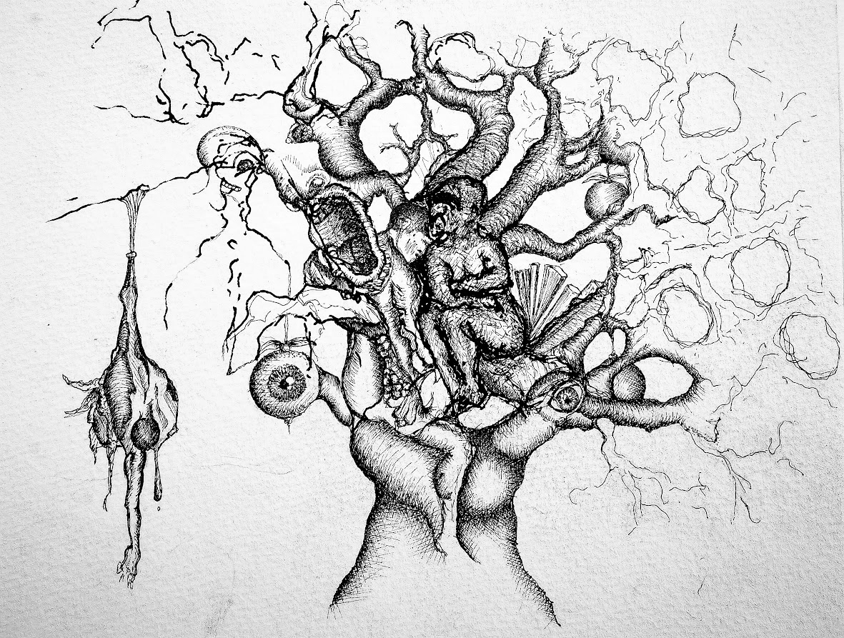 Cédric Taldu - Encre de chine - Strange Fruit