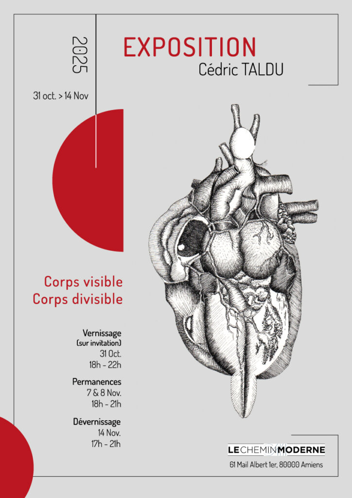 affiche exposition chemin moderne Cedric Taldu 2025